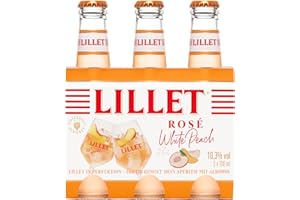 ‎LILLET Lillet Rosé White Peach, vorgemischter Drink aus Lillet Rosé & Pfirsich-Aroma, fruchtiger Aperitif, aromatisiertes alkoholisches Mixgetränk, 3 x 200ml