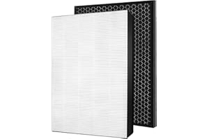 Bibolic FY1410/30,FY1413/30Juego de filtros de repuesto para Philips Series 1000AC1214/10 AC1215/1217/2729/10purificador de aire filtro de repuesto contiene 1 filtro HEPA y 1 filtro de carbón activo