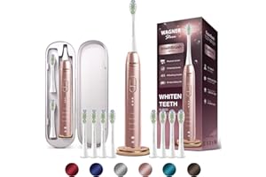 ‎WAGNER STERN Wagner Stern IntelliBrush Series Whitening Elektrische Zahnbürste mit Drucksensor Bietet 4 Putzmodi, 3 Intensitäten, 8 weiche Bürstenköpfe und ein luxuriöses Reiseetui