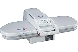 Advanced Ironing Press by Speedypress - Mega Steam Iron Press - Regular Size, 64cm x 27cm, 1,400watt, 38 Steam Jets, 12 Months Warranty (+ Free Replacement Cover & Foam Underfelt - RRP £39.00)