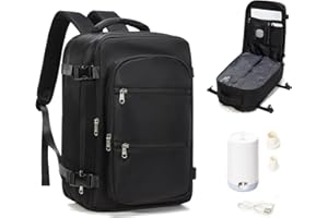 VENATIN Zaino Ryanair 40x30x20 Sottovuoto con pompa,Wizzair Sottovuoto da viaggio 40x20x25 Bagaglio a Mano con compressione sottovuoto,Zaino Easyjet 45x36x20