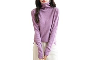 Chanyarn Femme 100% Lain Merino sans Couture Pull 2024 Automne Hiver Col Roulé Manches Longues Tricoté Pull