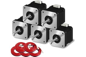Simax3d NEMA 17 moteur pas à pas 42-40 crêpes (5 pièces/paquet) 1,5 a - 3,8 V 2 phases 4 fils classe 1,8 avec câble de 1 m pour imprimante 3D creality Cr - 10 10S Ender 3 / extrudeuse CNC et axe Y