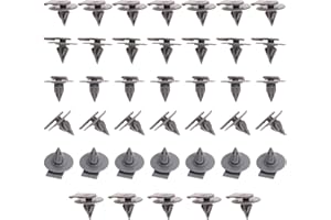 BOWAREPRO 40 X Car Trim Clips Plastic Panel Clips Car Retainer Clips Compatible with Mini One S Cooper R50 R52 R53 R55 R56 Grey Plastic Exterior
