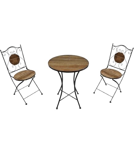 Leonie - Table Bistrot, 4 Chaises, Mosaïque, Bleu - Maisons Du Monde