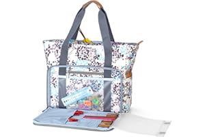 Teamoy Sac à bandoulière pour Le Tricot, Sac de Rangement pour Le Fil et Les projets inachevés, Crochets, Aiguilles à Tricoter et Accessoires, Pissenlit (Pas d'accessoires Inclus)