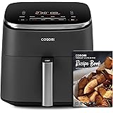 COSORI Friggitrice ad Aria Turbo Blaze 6L (1,36Kg), Air Fryer con DC Motore Tecnologia, 9 Funzioni & 5 Velocità della Ventola