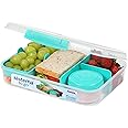 Sistema TO GO Bento Box Create | 1.48 L | School Lunch Boxes With Compartments & Snack Pot | BPA-Free | 1 Count | Minty Teal