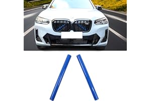 ‎SHSBSCAR X3 G01 Kühlergrill Streifen Trim für BMW X3 G01 F25 X4 G02 F26 X5 G05 F15 E70 X6 G06 F16 E71 X7 G07, V-Brace Wrap Abdeckungen Grill Streifen Frontgrill Einfassungen Streifen (Blau)