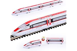 VBACALA Tren de Juguete Magnético para Niños, 4 Piezas con Locomotoras y Vagones, Juego Educativo con Función de Retroceso, Regalo Ideal para Pequeños Conductores para Niños +3 Años