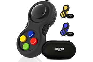 PILPOC Fidget Pad - Fidget Controller Spielzeug für Stark Erhöhten Fokus, Reduziert Stress, Angst, ADHS Clicker, Clicker und Fernbedienung Spielzeug für Kinder