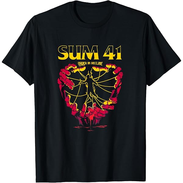 Sum 41 Order In Decline Skull T-Shirt : Amazon.co.uk: Fashion