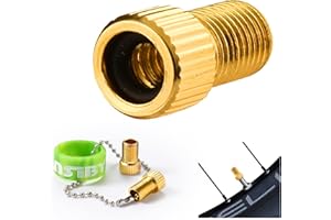 PANSIBY Fahrradventil Adapter, Fahrrad Ventil-Adapter DV & SV, Französisches Dunlop mit Schlüsselanhänger, Sclaverand Dunlopventil auf Auto AV Autoventil, Schrader Presta für Fahrräder