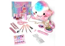 Pepisky Kids Children's Makeup Set,Girls Makeup Kit for Girls Princess Make Up Box Nontoxic Cosmetics Kit Toys Pretend Play M