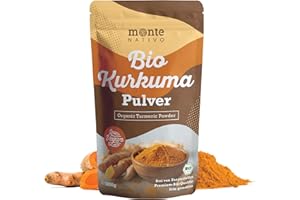Organiczna kurkuma w proszku od Monte Nativo - 1000 g w proszku | 3% kurkuminy | Organiczna kurkuma z Indii - przebadana laboratoryjnie w Niemczech