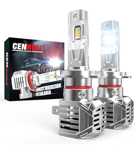 TUINCYN 9012 HIR2 LED Headlight Bulbs - 120W 24,000LM 6000K White, Mini Plug & Play Halogen Replacement