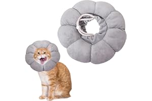 TYXHXTF Collare Elisabettiano Gatto, Collare per Il Recupero dei Gatti, Animali Domestici Morbido Anti Morso Collare, Protettivo per Dopo Chirurgia, Leccatura Anti-morso, Ferita Recupero Guarigione