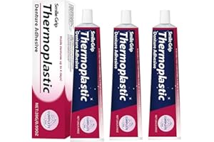 HIEMIBLE 3 Pièces Adhésif Thermoplastique Professionnel Pour Prothèses Dentaires Souple Pliable Pour Remontage Et Serrage, Réfère Et Resserre Les Prothèses Dentaires Lâches Inconfortables, Longue Durée, 28g