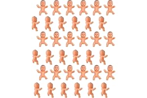 BUJINGYUN 36 Stück Mini-Plastik-Babys für Babyparty, Eiswürfelspiel, Partydekorationen, Babyspielzeug (lateinamerikanische Farbe)