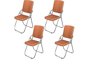 Chleby 4Pcs Chaise Pliante Chaise Visiteur Chaise Pliante rembourrée en Cuir Chaise de Salle à Manger Pliante Les chaises Pliantes conviennent à la Cuisine,l'intérieur,l'extérieur,Salle de conférence