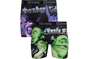 COCO BRANDS Shrek Men's Boxer Briefs - No Fly, Anti-Chafing Stitching, Comfort Shaped/Cotton Lined Crotch