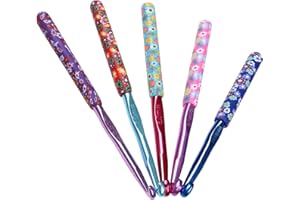 Coopay Set di Uncinetto, 5 pezzi Uncinetto Ergonomici in Gomma Morbida Antiscivolo, Kit per Uncinetto da 6,5 ​​mm a 10 mm, Ideale per Qualsiasi Tipo di Filato