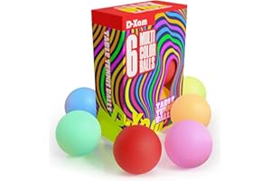 D-XAM 6 Pack Ping Pong Balls High Bounce 1 Star ABS Table Tennis Ball (Size 40+) Ideal for Beginner Craft Party School Activities Family Games Pets Cat Dog