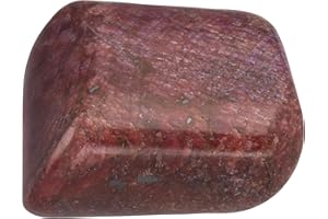 Lebensquelle Plus Rubin Edelstein Trommelstein + Edelsteinkarte | Größe L: 3–4 cm | Handschmeichler Heilstein Taschenstein