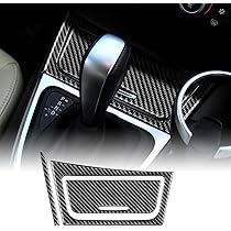 KUNGKIC Fibre De Carbone Dure Pour BMW Auto Console Centrale Co-pilote Tableau De Bord Garniture Couverture Autocollant Intérieur Compatible Avec BMW Série 1 F20 F21 F22 F23 2017-2019 Accessoires Noir