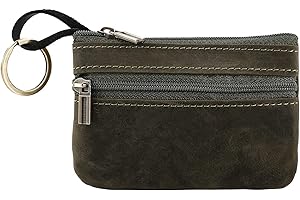 YWYHHM Leather Mens Tray Purses Coin Purse,Coin Holder,Cash Change Wallet,Key Holder,Money Pouch,Key Wallet Pouch,Leather Pouch,Money Pouch,Gifts for Men Dad Father (Army Green)