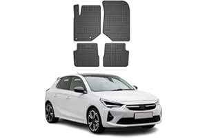 ‎OMAC OMAC Gummi Fußmatten kompatibel mit Opel Corsa F 2019-2025 Automatten Gummi TPE Schwarz 4X