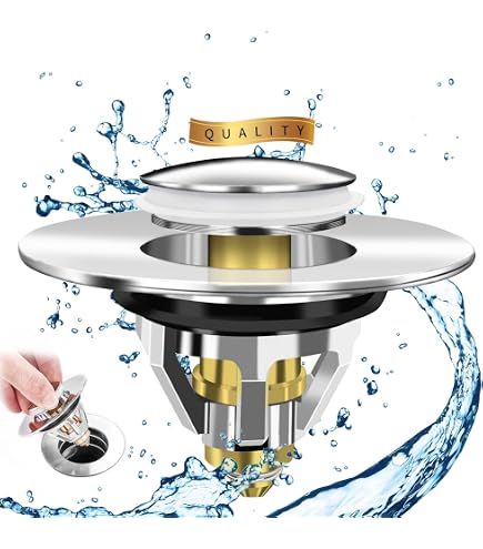 Tappo Scarico Lavello Cucina 3 In 1 | Acciaio Inox 304 | Filtro Antiodore & Antintasamento | Foro 75-86 Mm
