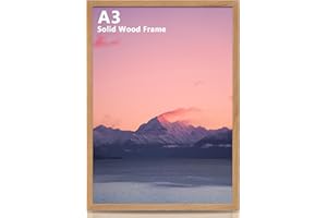 Zemiu A3 OAK Photo Frame, A3 Picture Frames with Mount for A4 Print for Wall, with Acrylic Clear Sheet, Fit Large Poster/Documents Frame for Family/Christmas (29.7x42 cm)-OAK