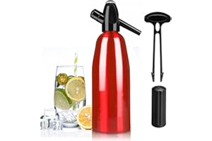 TBRFP Botella Sifón Para Refrescos | Portable Soda Maker | Soda Sifón Botella con Regulador de Presión | Aluminio Sparkling Water Maker for Homemade Juices, Mojitos, Cocktails, Beverages