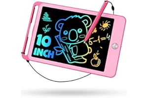 TEKFUN Spielzeug ab 3 4 5 Jahre, 10 Zoll LCD Schreibtafel Kinder Schreibtablett Löschbare Maltafel Zaubertafel, Kinder Lernen Spielzeug Jungen Mädchen Geburtstag Geschenke Alter 3 4 5 6 7 8 (Rosa)