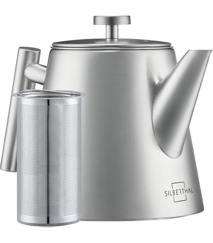 HOMETIQUE - THÉIÈRE INOX avec filtre/infuseur et anse - Théière avec HOMETIQUE - THÉIÈRE INOX avec filtre/infuseur et anse - Théière avec