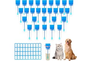 ZWQLZG 28 Stück Stuhlprobenröhrchen, Probenröhrchen Mit Löffel, 20ml Kotprobenröhrchen Hund, Stuhlfänger für Stuhlprobe, Probenröhrchen mit Etikettenaufkleber für Haustiere Zum Testen