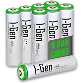 I-Gen B140 8 Pieces AAA 650 mAh Rechargeable Fine Pen Battery 1.2V Ni-MH Rechargeable Battery