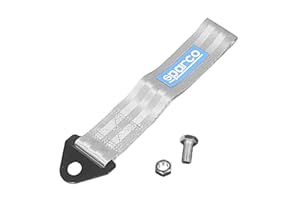 LoreenCar Racing Car Tow Rope, High Strength Tow Rope, Nylon Tow Ropes, Racing Car Front Rear Bumper Tow Hook (Grey-1)