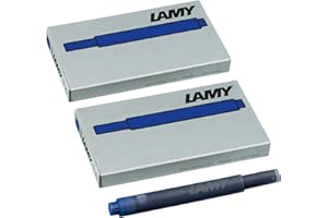 LAMY T10 2er Set löschbare Tintenpatronen mit großem Tintenvorrat - geeignet für alle Lamy Patronenfüllhaltermodelle - Inhalt 1,25ml je Patrone - 5 Stück pro Päckchen - Tintenfarbe blau