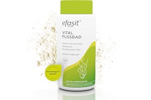 ‎EFASIT efasit Vital Fußbad, 400g – basischer Hornhaut Badezusatz, für wohlriechende, gepflegte und entspannte Füße, Hornhautweicher, bis zu 30 Anwendungen