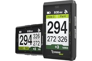 IZZO Golf Swami Max Handheld GPS Unit - Rangefinder Golf GPS with Oversized Large Color Screen for Measuring Golf Distances, Black