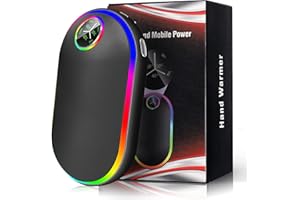 Chauffe Main Rechargeable, Chauffe-Mains USB 10000 Mah, Chauffe Mains électriques Portables, Chaufferette Main Poche Réutilisable Power Bank avec Affichage LED, pour Camping Cadeaux
