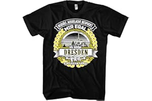 UGLYSHIRT87 EIN Leben lang Dresden Herren T-Shirt | Stadt - Dresden Skyline - Fussball - Sport - Dresden Shirt - Ultras