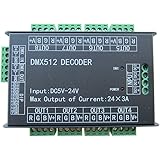 High Power 24 Channel RGB 3A/CH DMX512 Controller Led Decoder Dimmer 500Hz Flicker Free Smoother Dimming DMX Signal Indicator