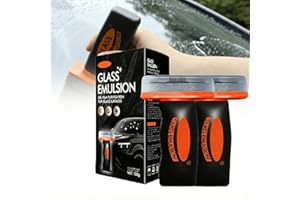 DEJIN Car Glass Oil Film Remover Glass Emulsion Cleaner – Windscreen & Window Cleaner for Clear Vision, Removes Oil Film, Traffic Film & Stains, Safe Car Glass Cleaner - 2Pcs