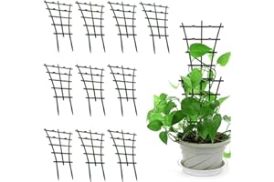 Unvtap Rankgitter 10 Stück Garten Pflanzenstütze Rankhilfe Pflanzengitter, Blumenstütze Gitterspalier Topfpflanzen Superimposed für Mini-Kletterpflanzen, Rankgitter