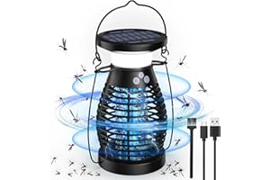 BUBBACARE Lampada Antizanzare Elettrica, UV Anti Zanzare Lampada Antizanzare USB Ricaricabile Lampada Assassina di Zanzare Non Tossico ed Ecologico Antizanzare con luce notturna per Giardino Interno Esterno