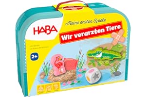 HABA Meine ersten Spiele – Wir verarzten Tiere – Tierarzt-Würfelspiel für Kinder ab 2 Jahren – Mit Arztkoffer & 2 Spielvarianten – 2011719001