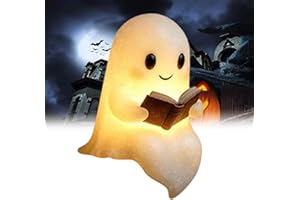 XPWGHAP kleiner nachtgeist lampe,nachtgeist licht，weihnachtsgeist lampe,gartenstadl nachtgeist,Geist Lampegeist Lesebuch Lampe,Niedliche Geister-Leselampe, Christmas Ghost Reading Book Lamp,Christmas Ghost
